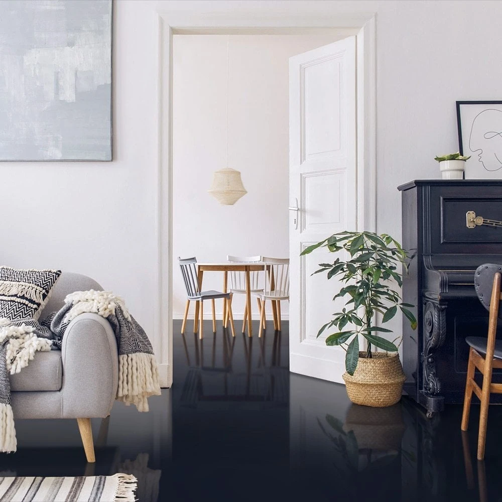 Liberty Floors Black - Lustre Flawless 8mm Laminate Flooring (183655) 1 Liberty Floors Black - Lustre Flawless 8mm Laminate Flooring (183655)