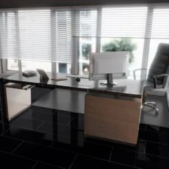 Liberty Floors Black - Lustre Stone 8mm High Gloss Laminate Flooring (223769) -Cheap Unika Store black lustre stone 8mm high gloss laminate flooring 223769 p89999 207805 image