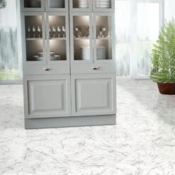 Liberty Floors Carrara Marble - Lustre Stone 8mm High Gloss Laminate Flooring (223773) -Cheap Unika Store carrara marble lustre stone 8mm high gloss laminate flooring 223773 p90003 207838 image
