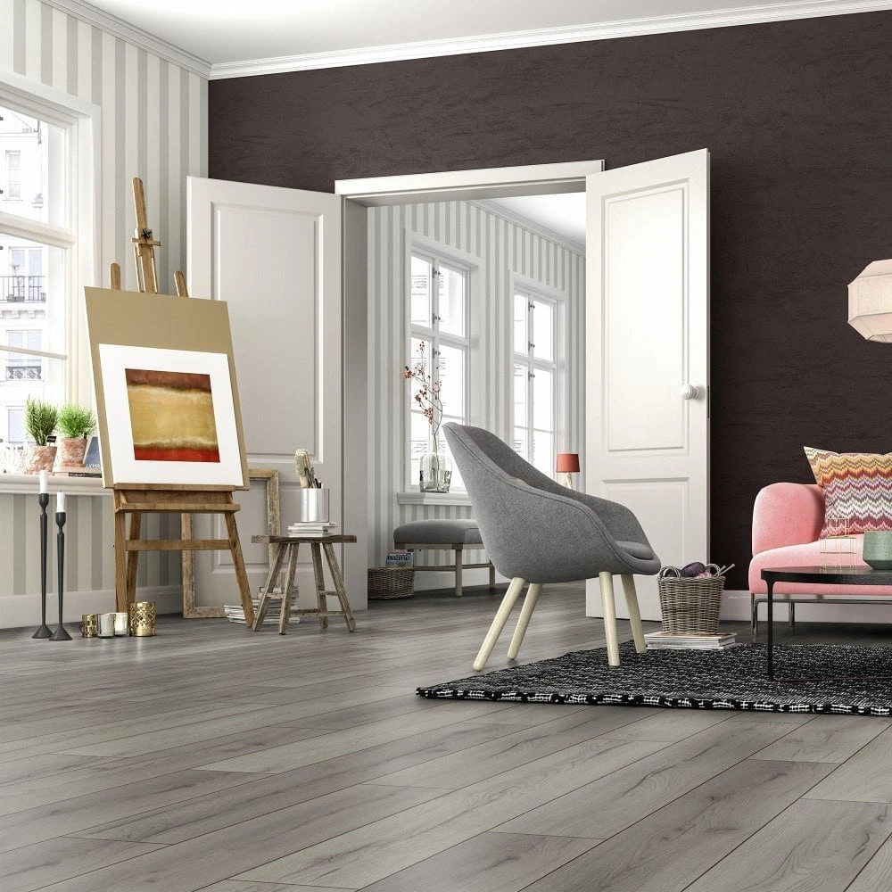 Kronotex Century Oak Grey - Standard Plus 7mm Laminate Flooring (218099) 1 Kronotex Century Oak Grey - Standard Plus 7mm Laminate Flooring (218099)