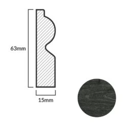 Leader Dark Grey Torus Laminate Skirting Board (2.4m) -Cheap Unika Store dark grey torus laminate skirting board 2 4m p84936 191877 image