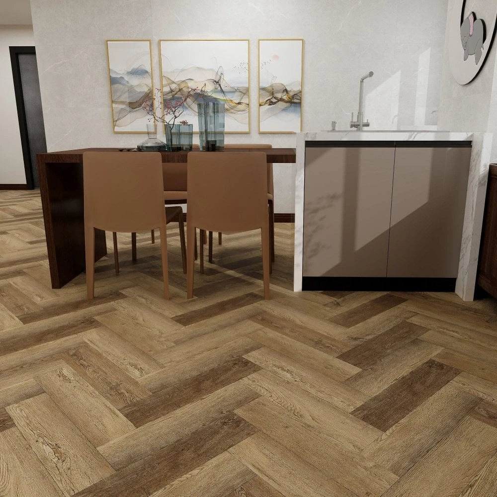 Liberty Floors Farmhouse Oak - Lifestyle SPC Herringbone 5.5mm Rigid Core Vinyl Flooring (305106) 1 Liberty Floors Farmhouse Oak - Lifestyle SPC Herringbone 5.5mm Rigid Core Vinyl Flooring (305106)