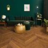 Liberty Floors Honey Oak - Chevron 15mm Engineered Real Wood Flooring (249206)