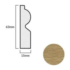 Leader Light Oak Torus Laminate Skirting Board (2.4m) -Cheap Unika Store light oak torus laminate skirting board 2 4m p84900 191806 image