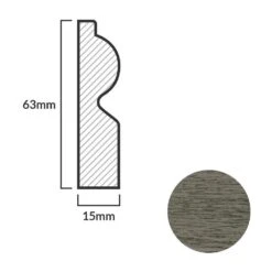 Leader Medium Grey Torus Laminate Skirting Board (2.4m) -Cheap Unika Store medium grey torus laminate skirting board 2 4m p84930 191867 image