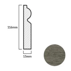 Leader Medium Grey Torus Laminate Skirting Board (2.4m) -Cheap Unika Store medium grey torus laminate skirting board 2 4m p84930 191868 image