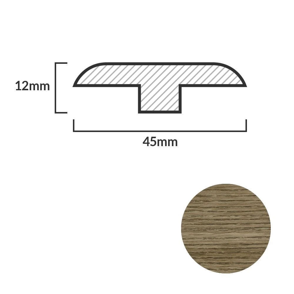 Leader Medium Oak Laminate Connecting Profile Door Bar (1m) 2 Leader Medium Oak Laminate Connecting Profile Door Bar (1m) - Image 2