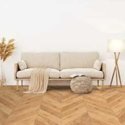 Liberty Floors Natural Oak Oiled - Chevron 15mm Engineered Real Wood Flooring (249204) -Cheap Unika Store natural oak oiled chevron 15mm engineered real wood flooring 249204 p108330 236671 image