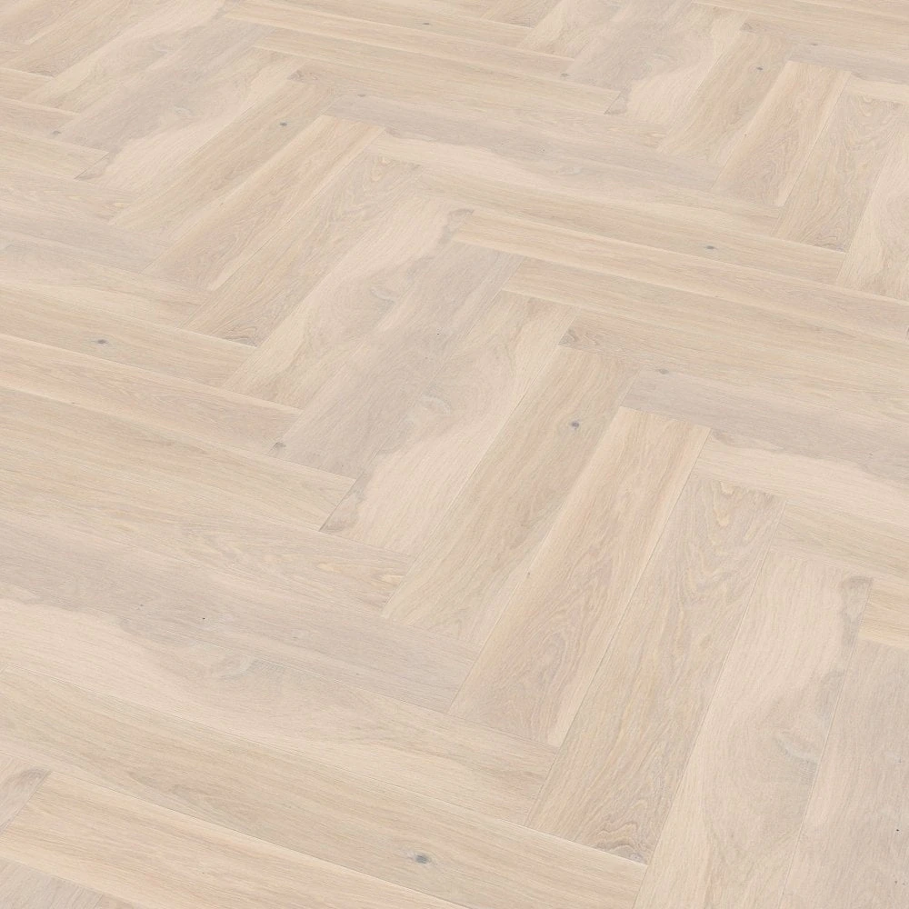 Liberty Floors Pearl White Oak - Manor Herringbone Parquet 14mm Engineered Real Wood Flooring (249872) 2 Liberty Floors Pearl White Oak - Manor Herringbone Parquet 14mm Engineered Real Wood Flooring (249872) - Image 2