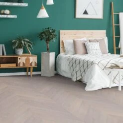 Liberty Floors Pebble Grey Oak - Chevron 15mm Engineered Real Wood Flooring (249202) -Cheap Unika Store pebble grey oak chevron 15mm engineered real wood flooring 249202 p108328 240896 image