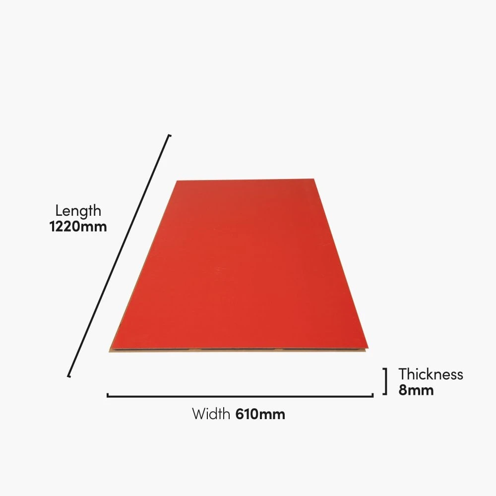 Liberty Floors Traffic Red - Lustre Flawless 8mm High Gloss Laminate Flooring (249742) 5 Liberty Floors Traffic Red - Lustre Flawless 8mm High Gloss Laminate Flooring (249742) - Image 5