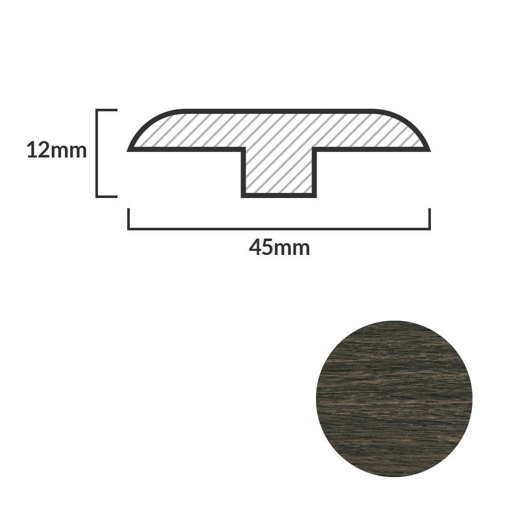 Leader Walnut Laminate Connecting Profile Door Bar (1m) 2 Leader Walnut Laminate Connecting Profile Door Bar (1m) - Image 2