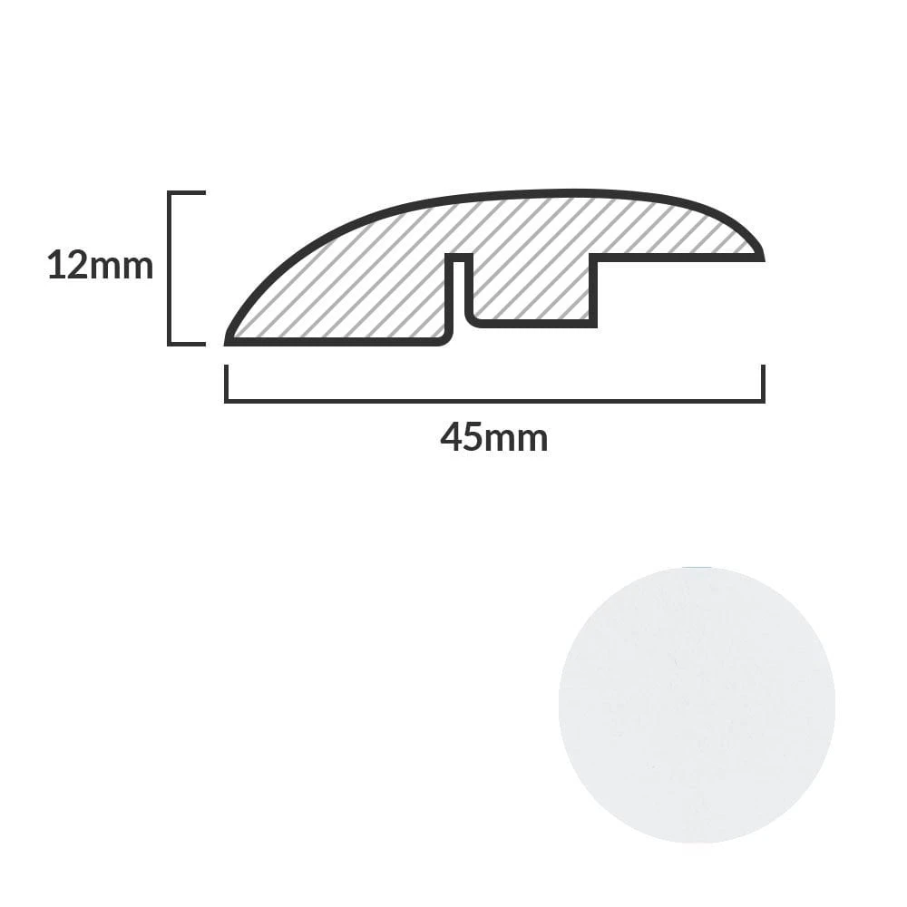 Leader White Laminate Adapting Profile Door Bar (1m) 2 Leader White Laminate Adapting Profile Door Bar (1m) - Image 2
