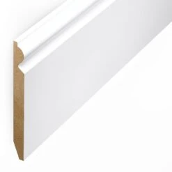 Leader White Torus Laminate Skirting Board (2.4m) -Cheap Unika Store white torus laminate skirting board 2 4m p84888 191789 image